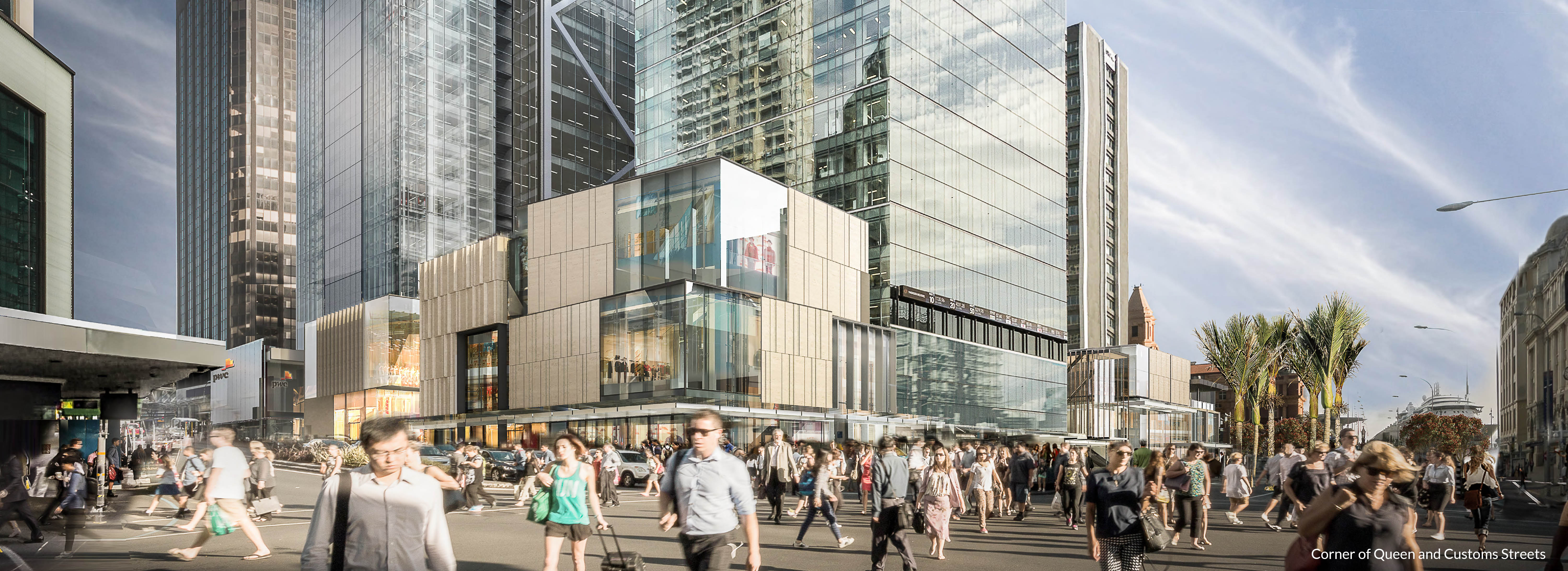 Artist’s impression of the new shopping complex at downtown.